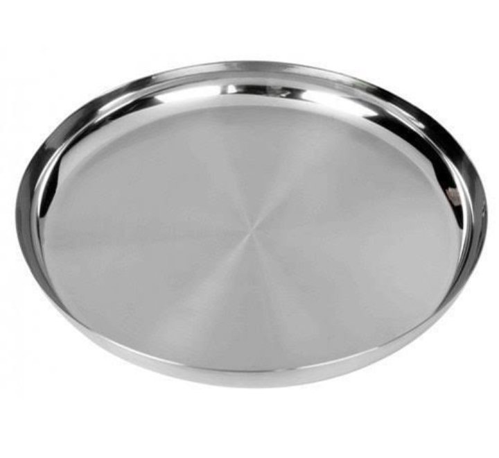 Round Stainless Steel Dinner Plate, For Serving Food