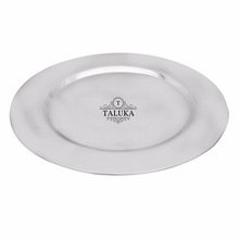 Round Shape Stainless Steel Charger Plate, Size : 13, Feature : Stocked
