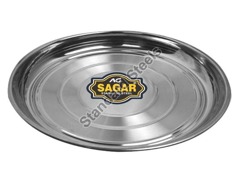 Stainless Steel Rice Silver Plate, For Kitchen, Size : 11-13 Inch