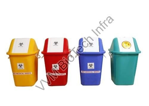 Round Plastic Biomedical Waste Bins, Feature : Durable, Good Strength, Size : Multisize