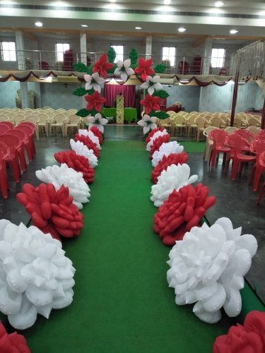 Plastic Wedding Inflatable Flower, For Decoration, Color : Red, White