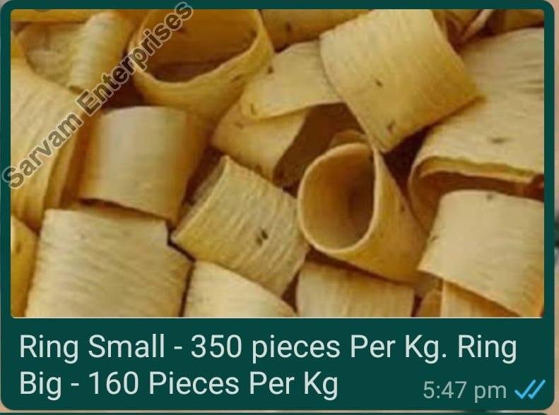 Round Ring Papad / Appalam, Feature : Delicious Taste, Easy To Digest, Taste : Salty