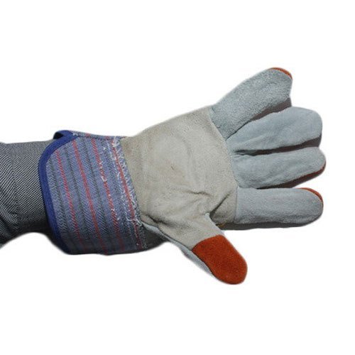 Leather Safety Gloves, For Industrial, Size : Free Size