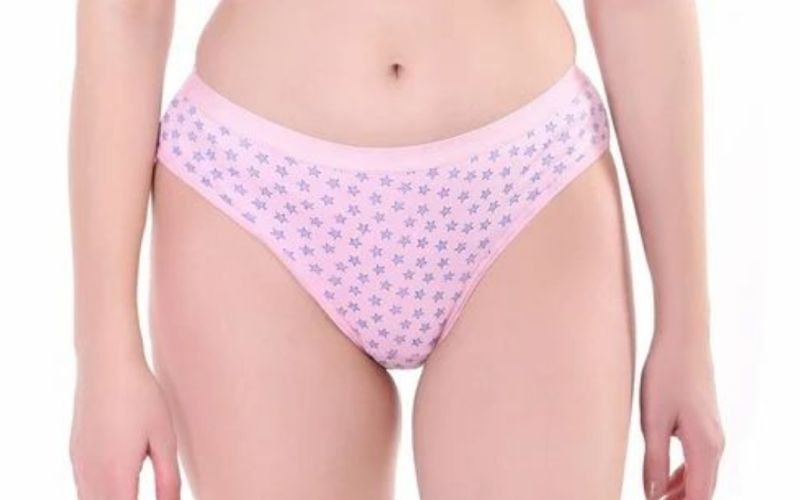 Pink Printed Cotton Panty,