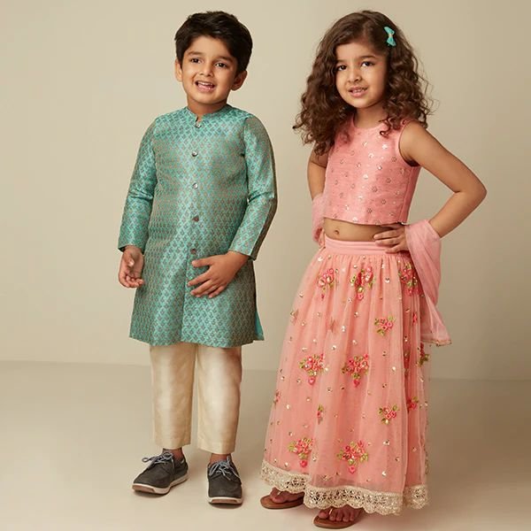 Full Sleeves Cotton Kids Ethnic Wear