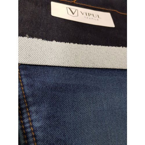Vipul Textile Indigo Plain Cotton Polyester Denim Fabric,